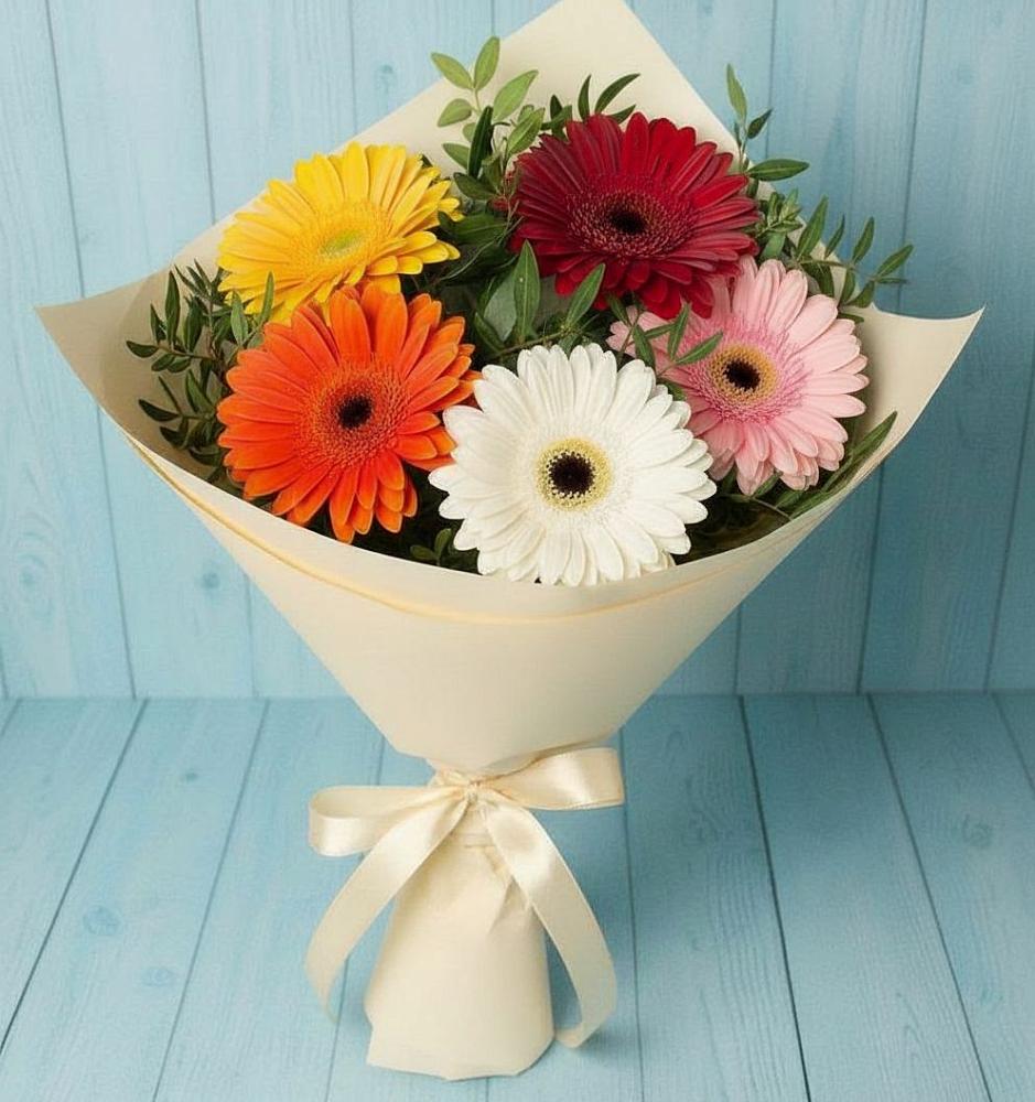 Букет цветов из: Герберы в Свободный