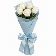 Букет 5 Белых роз Проуд в Свободный