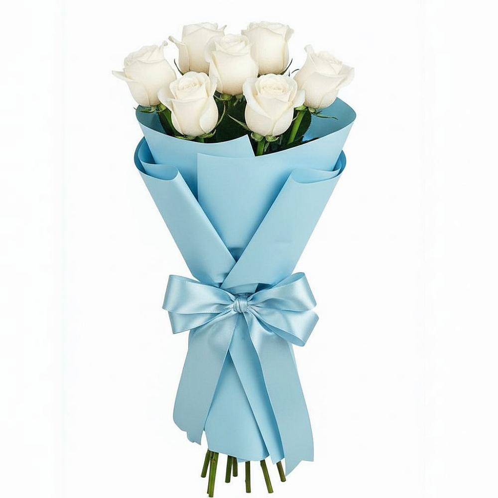 Букет 7 белых роз Проуд в Свободный