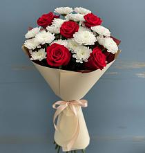 Букет цветов из:  Розы и Хризантемы в Свободный