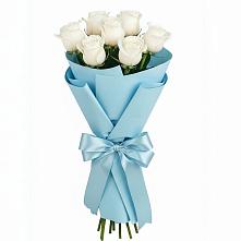 Букет 7 белых роз Проуд в Свободный