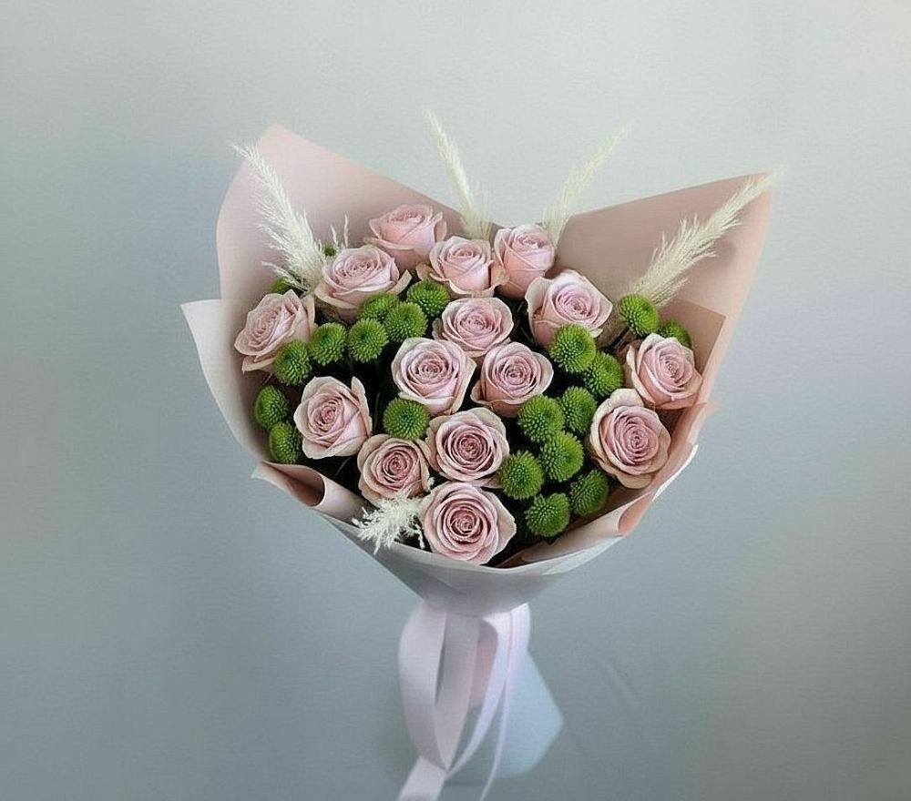 Букет цветов из: Розы и Хризантемы в Свободный