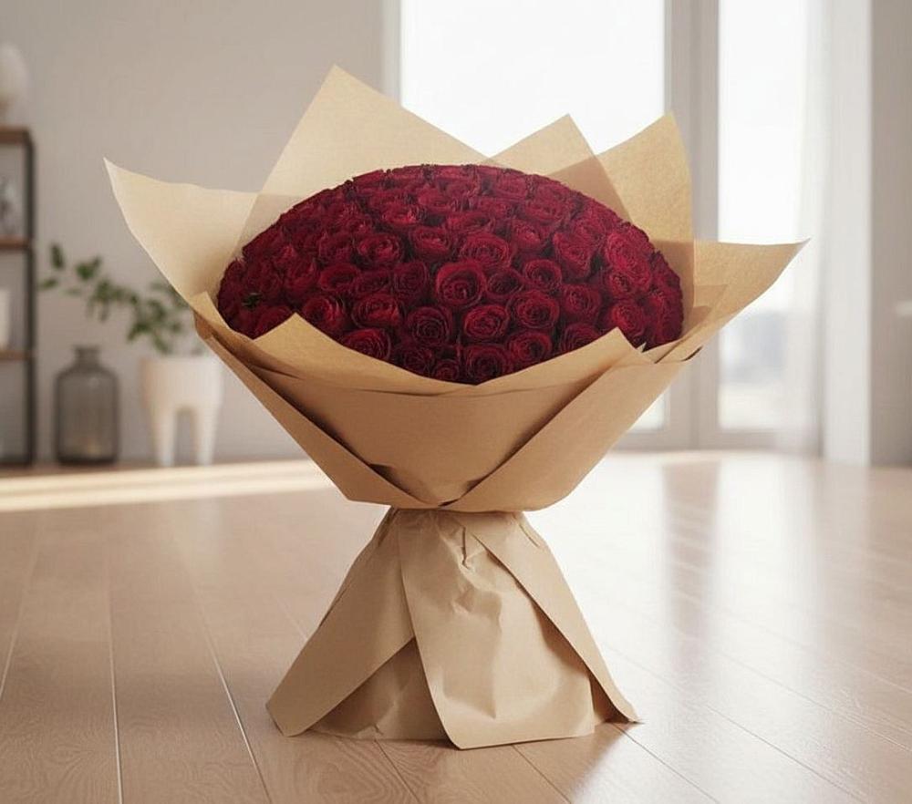 Букет 101 Красная роза в Свободный