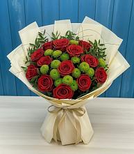 Букет цветов из:  Розы и Хризантемы в Свободный