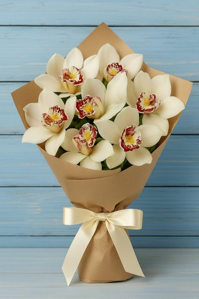 Букет цветов из: Орхидеи и Розы в Свободный